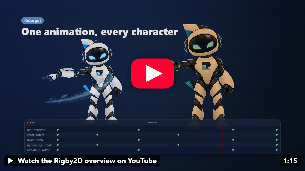 Watch the 75-second Rigby2D overview on YouTube